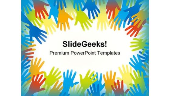 Colorful Hands Vector Abstract PowerPoint Backgrounds And Templates 1210