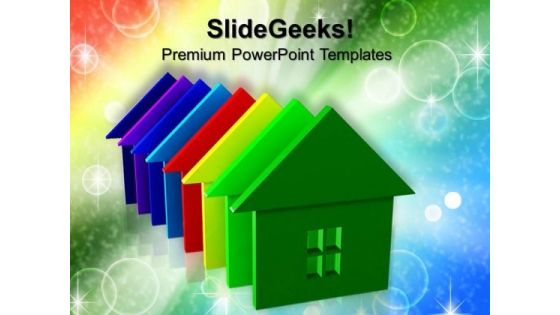 Colorful House Real Estate PowerPoint Templates And PowerPoint Themes 0812 Colorful House Real Estate PowerPoint Templates And PowerPoint Themes 0812