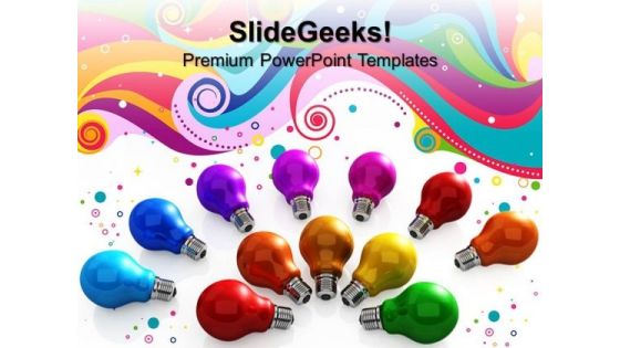 Colorful Light Bulbs Festival PowerPoint Templates And PowerPoint Themes 0812 Colorful Light Bulbs Festival PowerPoint Templates And PowerPoint Themes 0812