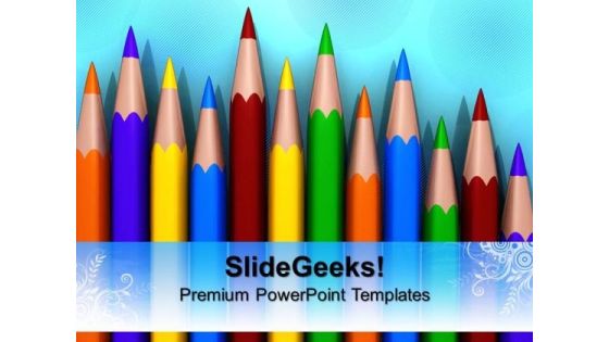 Colorful Pencils Education PowerPoint Templates And PowerPoint Themes 0812