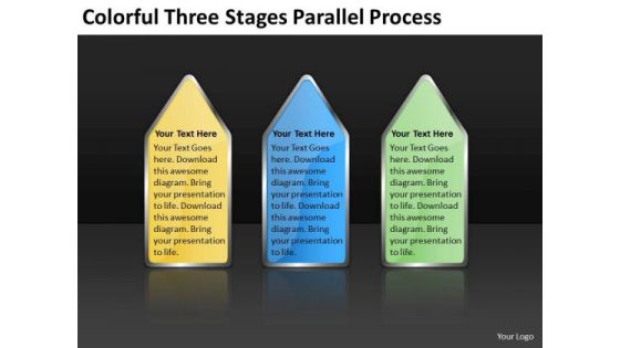 Colorful Three Stages Parallel Process Sample Small Business Plan PowerPoint Slides Colorful Three Stages Parallel Process Sample Small Business Plan PowerPoint Slides