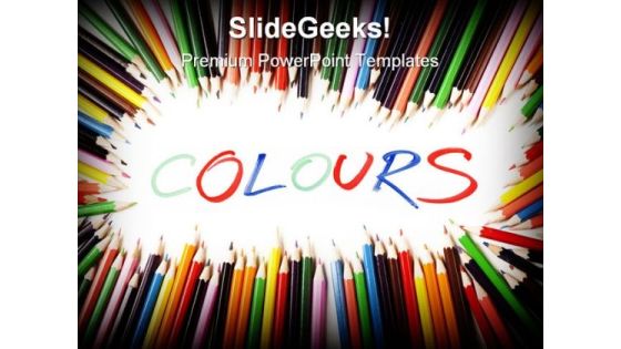 Colors Pencils Education PowerPoint Template 0910 Colors Pencils Education PowerPoint Template 0910