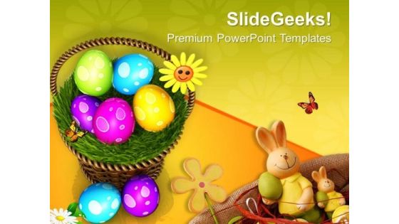 Colourful Easter Eggs In A Basket PowerPoint Templates Ppt Backgrounds For Slides 0313 Colourful Easter Eggs In A Basket PowerPoint Templates Ppt Backgrounds For Slides 0313