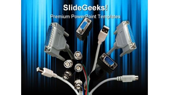 Computer Cables Technology PowerPoint Templates And PowerPoint Backgrounds 0211