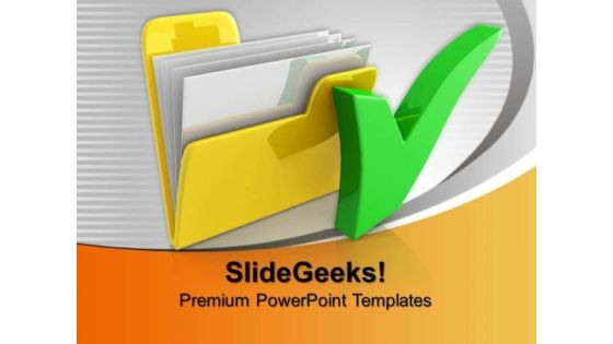 Computer Folder With Check Mark Business PowerPoint Templates And PowerPoint Themes 0912 Computer Folder With Check Mark Business PowerPoint Templates And PowerPoint Themes 0912