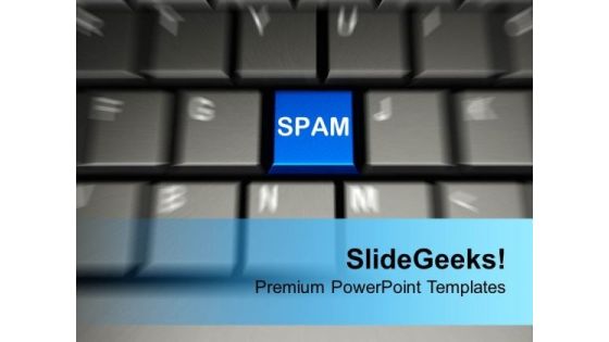 Computer Keyboard With Spam Unwanted Mails PowerPoint Templates Ppt Backgrounds For Slides 0113 Computer Keyboard With Spam Unwanted Mails PowerPoint Templates Ppt Backgrounds For Slides 0113