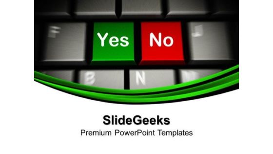 Computer Keyboard With Yes No Keys PowerPoint Templates And PowerPoint Themes 1012 Computer Keyboard With Yes No Keys PowerPoint Templates And PowerPoint Themes 1012