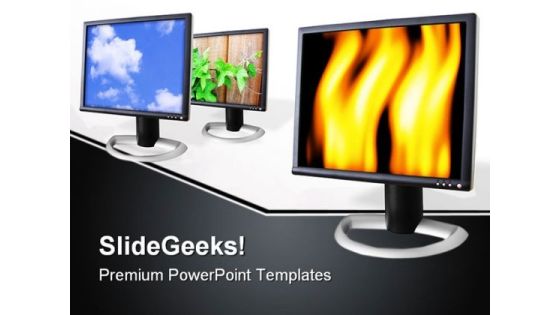 Computer Monitor Colors Internet PowerPoint Templates And PowerPoint Backgrounds 0211