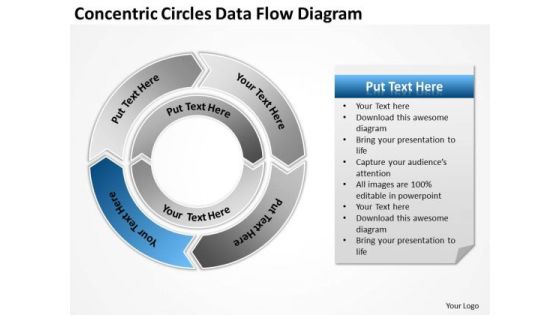 Concentric Circles Data Flow Diagram Writing Your Business Plan PowerPoint Templates Concentric Circles Data Flow Diagram Writing Your Business Plan PowerPoint Templates