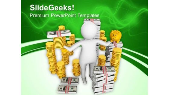 Conceptual Image Of Money Saving PowerPoint Templates Ppt Backgrounds For Slides 0713