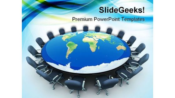 Conference Table Business PowerPoint Templates And PowerPoint Backgrounds 0311