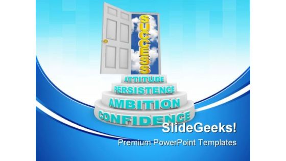 Confidence Ambition Success PowerPoint Themes And PowerPoint Slides 0811