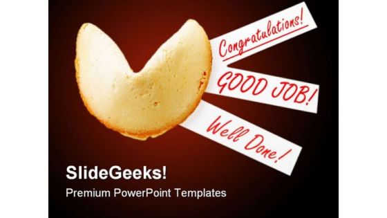 Congratulation Cookies Business PowerPoint Backgrounds And Templates 1210