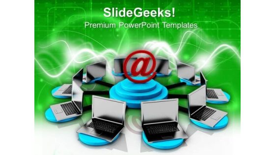 Connceted Laptops Networking Concept PowerPoint Templates Ppt Backgrounds For Slides 0713 Connceted Laptops Networking Concept PowerPoint Templates Ppt Backgrounds For Slides 0713