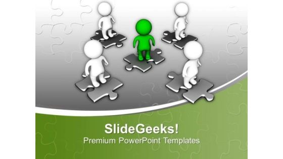 Connect The Team Mates With Intelligence PowerPoint Templates Ppt Backgrounds For Slides 0713