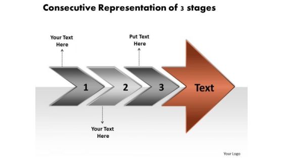 Consecutive Representation Of 3 Stages Flow Diagram Slides PowerPoint Consecutive Representation Of 3 Stages Flow Diagram Slides PowerPoint