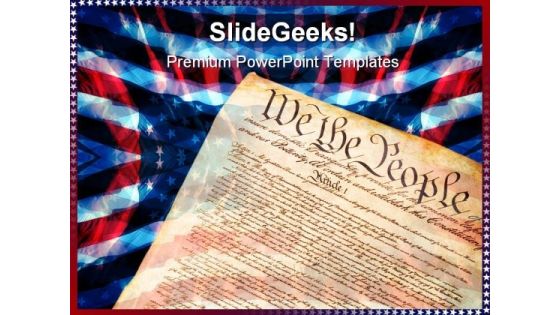 Constitution On Flag Americana PowerPoint Templates And PowerPoint Backgrounds 0611 Constitution On Flag Americana PowerPoint Templates And PowerPoint Backgrounds 0611