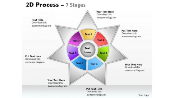 Consulting Diagram 2d Business Process Diagram With 7 Stages Strategic Management