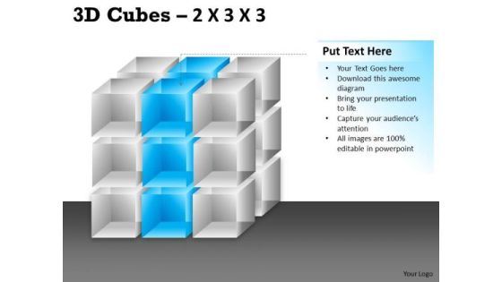 Consulting Diagram 3d Cubes 2x3x3 Business Cycle Diagram