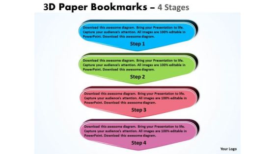 Consulting Diagram 3d Paper Bookmarks 4 Stages Sales Diagram Consulting Diagram 3d Paper Bookmarks 4 Stages Sales Diagram