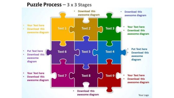 Consulting Diagram Puzzle Process 3 X 3 Stages Sales Diagram Consulting Diagram Puzzle Process 3 X 3 Stages Sales Diagram