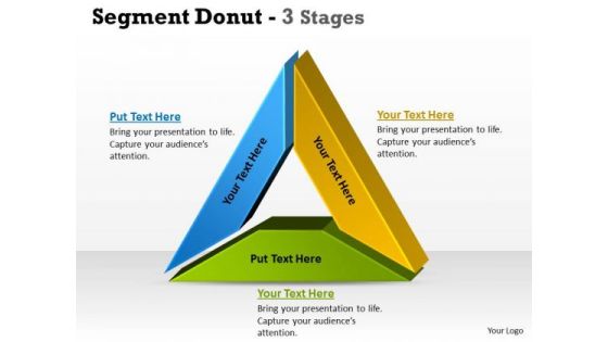 Consulting Diagram Segment Donut 3 Stages Sales Diagram