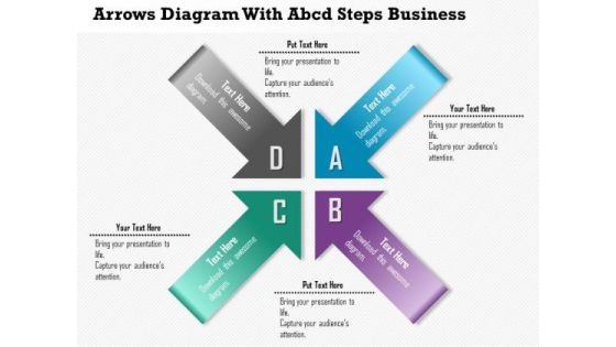 Consulting Slides Arrows Diagram With Abcd Steps Business Presentation
