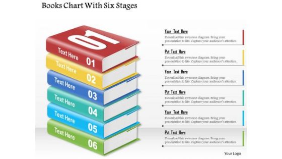 Consulting Slides Books Chart With Six Stages Business Presentation