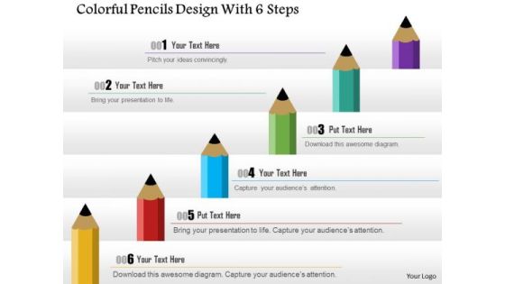 Consulting Slides Colorful Pencils Design With 6 Steps Business Presentation Consulting Slides Colorful Pencils Design With 6 Steps Business Presentation