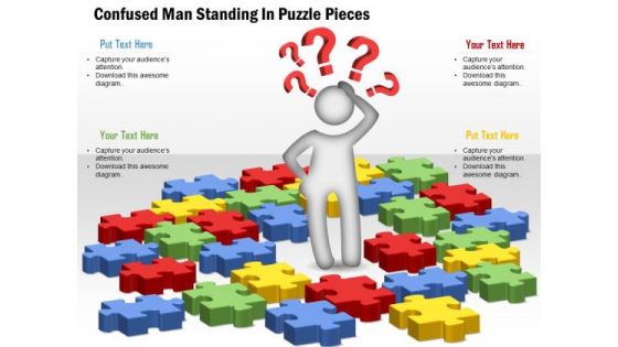 Consulting Slides Confused Man Standing In Puzzle Pieces Business Presentation Consulting Slides Confused Man Standing In Puzzle Pieces Business Presentation