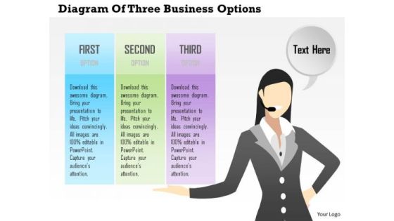Consulting Slides Diagram Of Three Business Options Business Presentation Consulting Slides Diagram Of Three Business Options Business Presentation