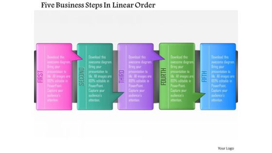 Consulting Slides Five Business Steps In Linear Order Business Presentation Consulting Slides Five Business Steps In Linear Order Business Presentation