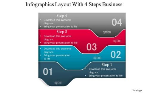 Consulting Slides Infographics Layout With 4 Steps Business Presentation Consulting Slides Infographics Layout With 4 Steps Business Presentation