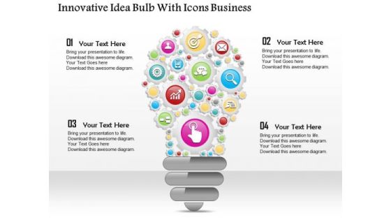 Consulting Slides Innovative Idea Bulb With Icons Business Presentation Consulting Slides Innovative Idea Bulb With Icons Business Presentation