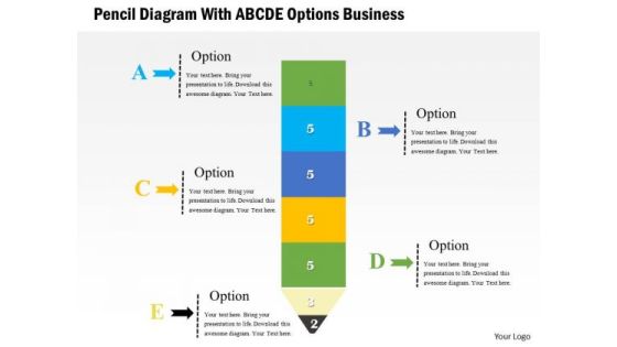 Consulting Slides Pencil Diagram With Abcde Options Business Presentation Consulting Slides Pencil Diagram With Abcde Options Business Presentation