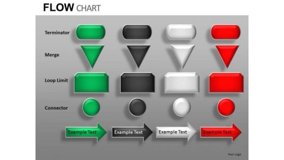 Contactor Arrows Loop Link Flow Chart Symbols PowerPoint Slides