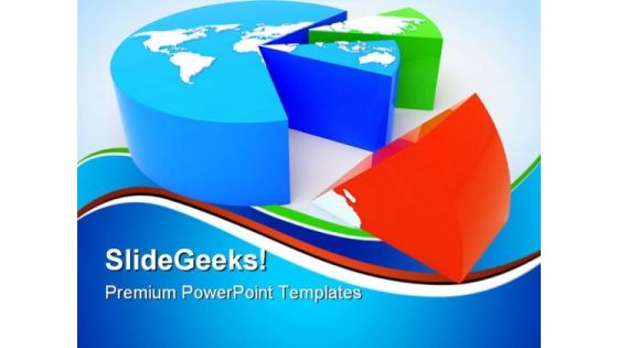 Continent Pie Chart Global PowerPoint Templates And PowerPoint Backgrounds 0611 Continent Pie Chart Global PowerPoint Templates And PowerPoint Backgrounds 0611