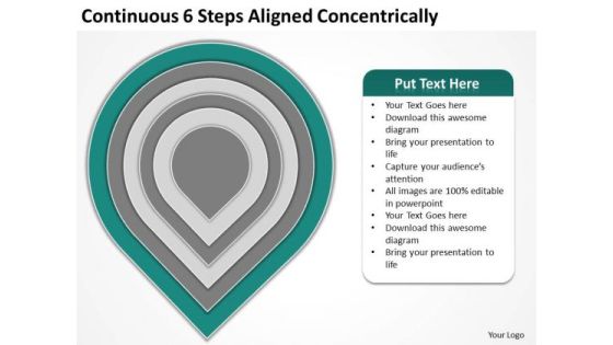 Continuous 6 Steps Aligned Concentrically Ppt Building Business Plan PowerPoint Templates
