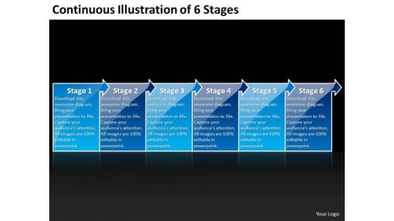 Continuous Illustration Of 6 Stages Business Prototyping PowerPoint Templates Continuous Illustration Of 6 Stages Business Prototyping PowerPoint Templates