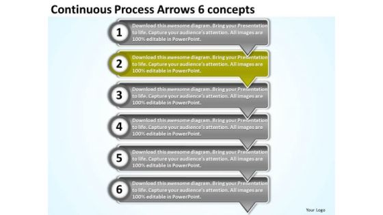 Continuous Process Arrows 6 Concepts Create Flowchart PowerPoint Slides Continuous Process Arrows 6 Concepts Create Flowchart PowerPoint Slides