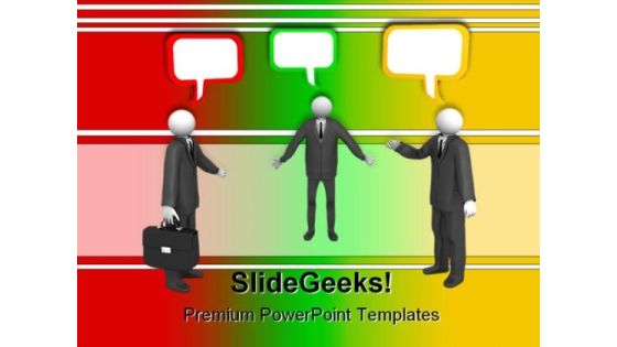 Conversation People PowerPoint Template 0510 Conversation People PowerPoint Template 0510