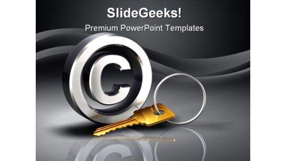 Copy Right Security PowerPoint Template 1110 Copy Right Security PowerPoint Template 1110