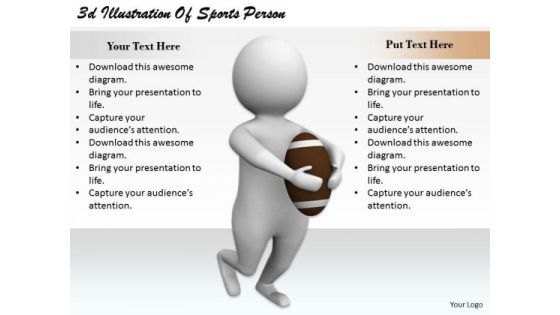 Corporate Business Strategy 3d Illustration Of Sports Person Characters