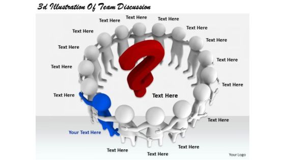 Corporate Business Strategy 3d Illustration Of Team Discussion Characters