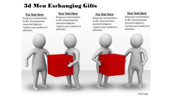 Corporate Business Strategy 3d Men Exchanging Gifts Character Models Corporate Business Strategy 3d Men Exchanging Gifts Character Models