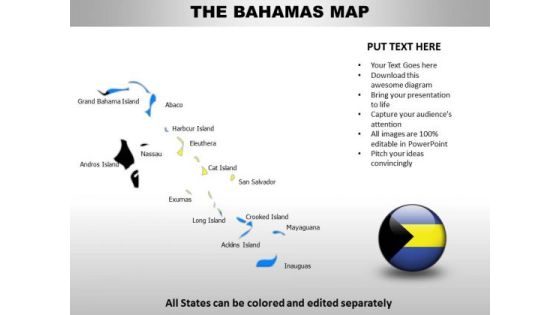 Country PowerPoint Maps Bahamas