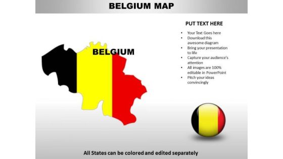Country PowerPoint Maps Beligium