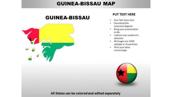 Country PowerPoint Maps Guinea Bissau