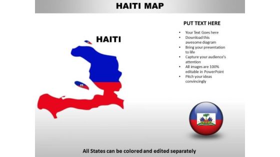 Country PowerPoint Maps Haiti