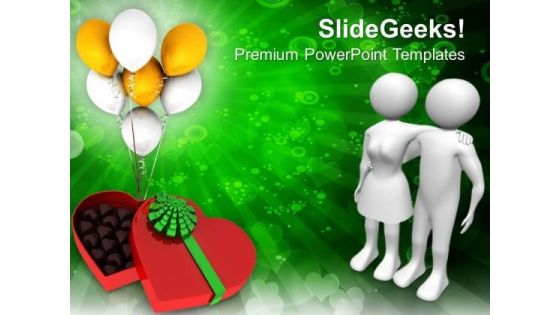 Couple With Box Of Chocolates Balloons PowerPoint Templates Ppt Backgrounds For Slides 0213 Couple With Box Of Chocolates Balloons PowerPoint Templates Ppt Backgrounds For Slides 0213